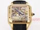  Clone Cartier Santos Dumont Skeleton Yellow Gold Black Strap Micro Rotor (5)_th.jpg